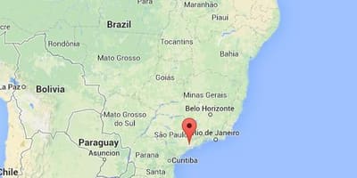 Der er Sao Paulo ligger på et kart